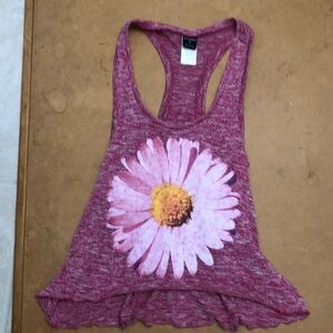 Stranded Women’s Tank Top Pink with Flower